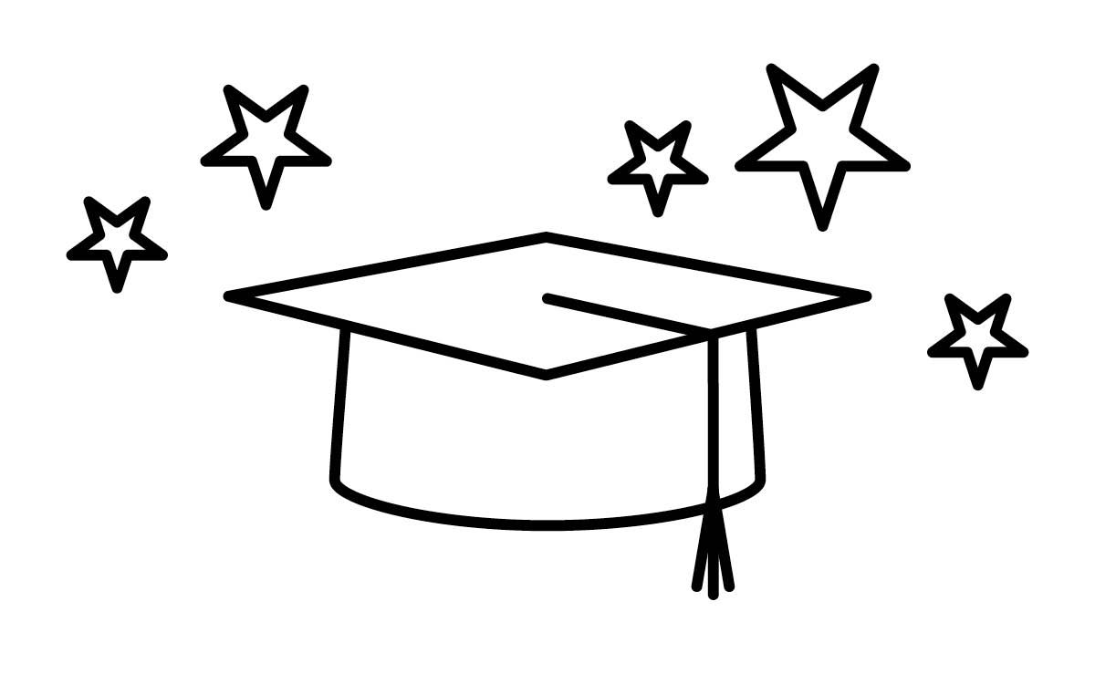 Graduation Party Clip Art Black And White